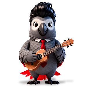 Parrot trained by restaurant musicians