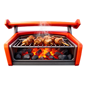 Spoiler with barbecue grill